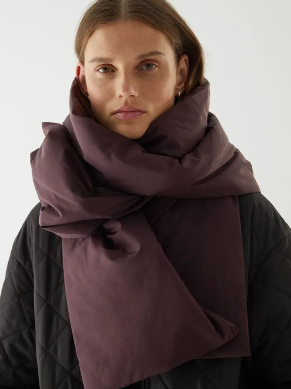 COS HOODED SCARF HYBRID Purple